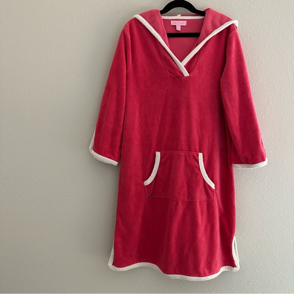 Lilly Pulitzer Terry Cloth Hooded Coverup Size XS
